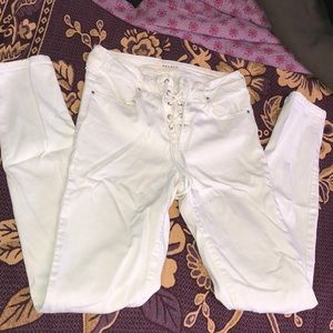 Passing Skinniest High Rise White Jeans